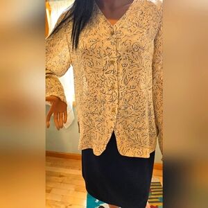 Rena Rowan for Saville Abstract Print Blouse Size 12